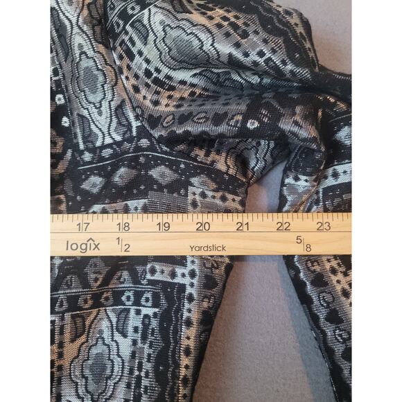 Christopher & Banks Duster Jacket Women’s L Black Silver Tapestry EUC - Picture 10 of 14